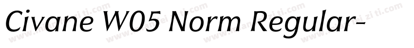Civane W05 Norm Regular字体转换